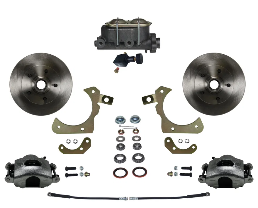 Leed Brakes FC1011-305, Manual Front Kit with Plain Rotors and Zinc Plated Calipers for Chevrolet