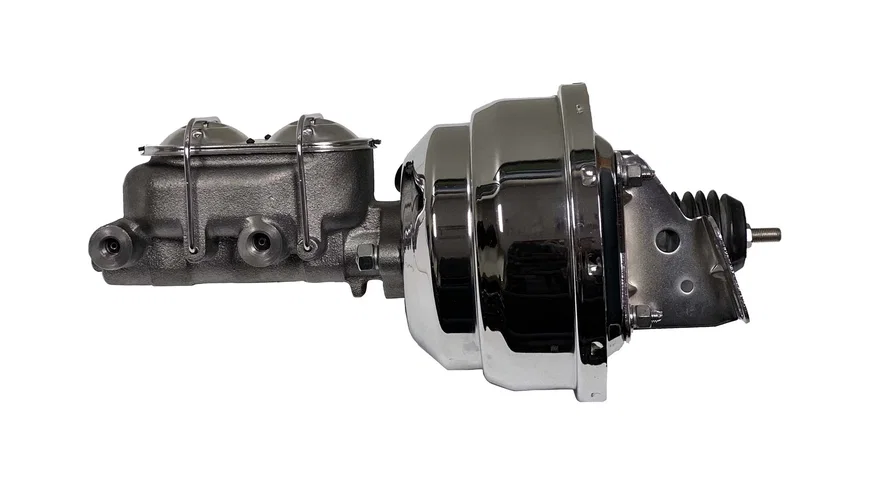 Leed Brakes PBKT1054, Power booster kit 8 inch dual booster 1-1/8 inch bore master (Chrome)