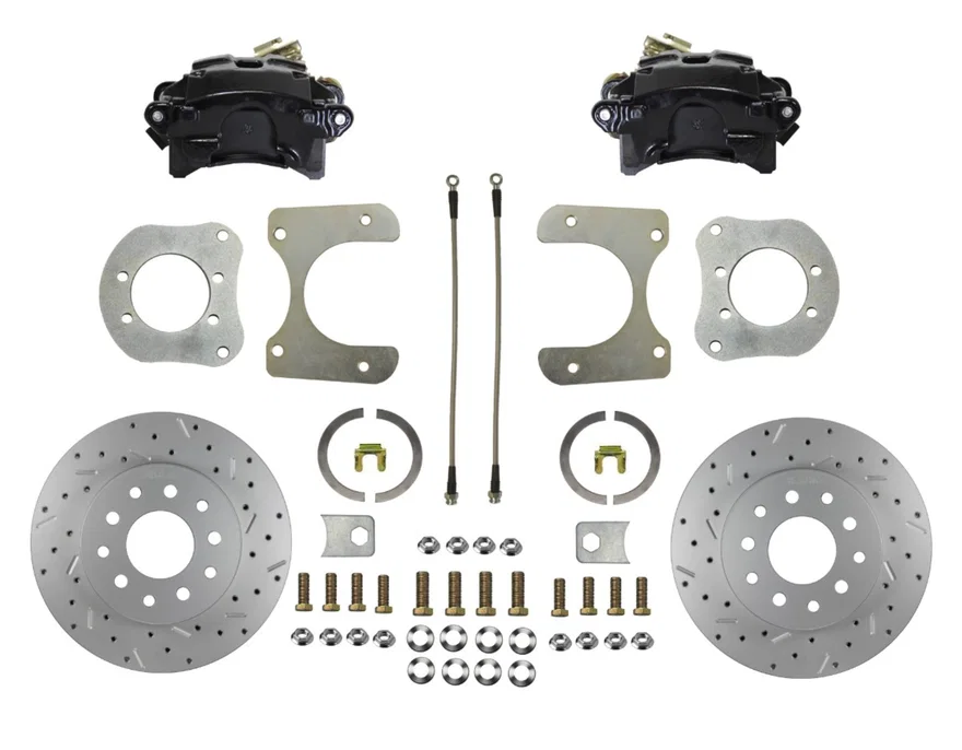 Leed Brakes BRC3001X, Rear Disc Brake Kit  with Drilled Rotors and Black Powder Coated Calipers for Jeep