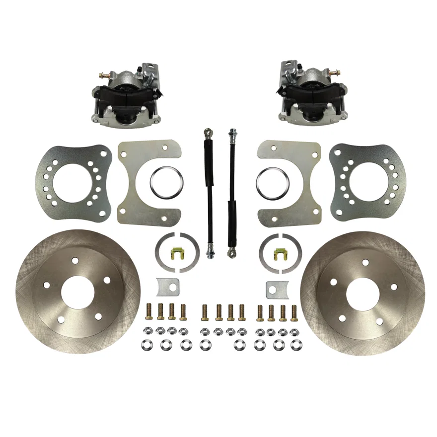 Leed Brakes RC0020, Rear Disc Brake Kit with Plain Rotors and Zinc Plated Calipers for Ford