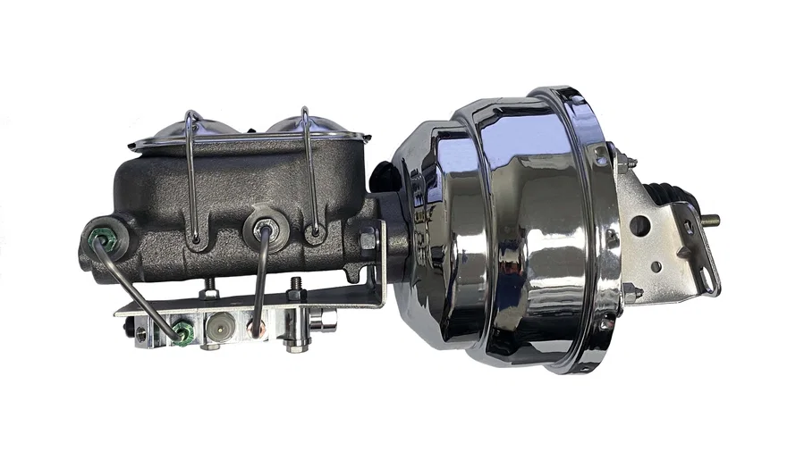 Leed Brakes PBKT1055, Power booster kit 8 inch dual booster 1-1/8 inch bore master disc/drum (Chrome)