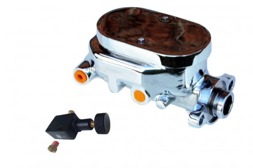 Leed Brakes FC1015HK, Hydraulic Kit Chrome Flat Top Master Cylinder Adjustable Porportioning Valve