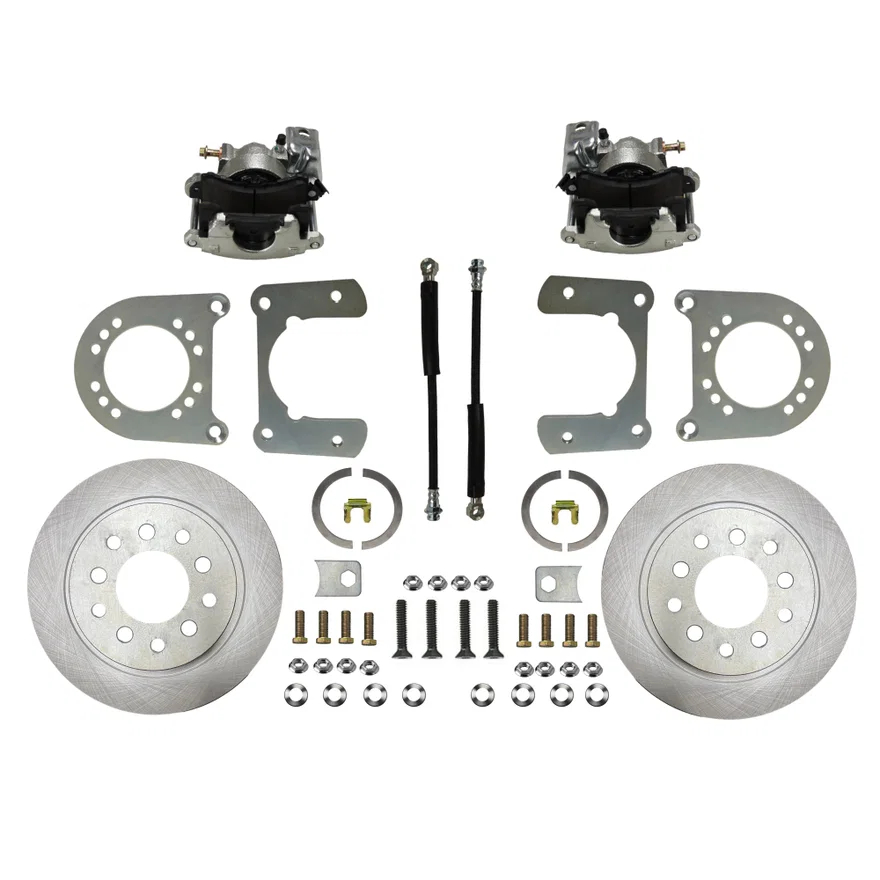 Leed Brakes RC0015, Rear Disc Brake Kit with Plain Rotors and Zinc Plated Calipers