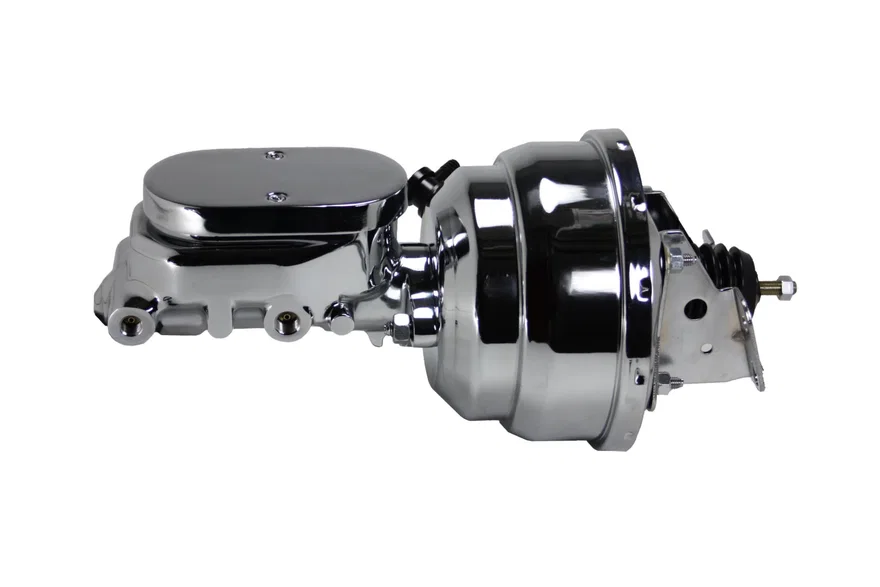 Leed Brakes PBKT1044, Power booster kit 8 inch dual booster 1-1/8 inch flat top (Chrome)