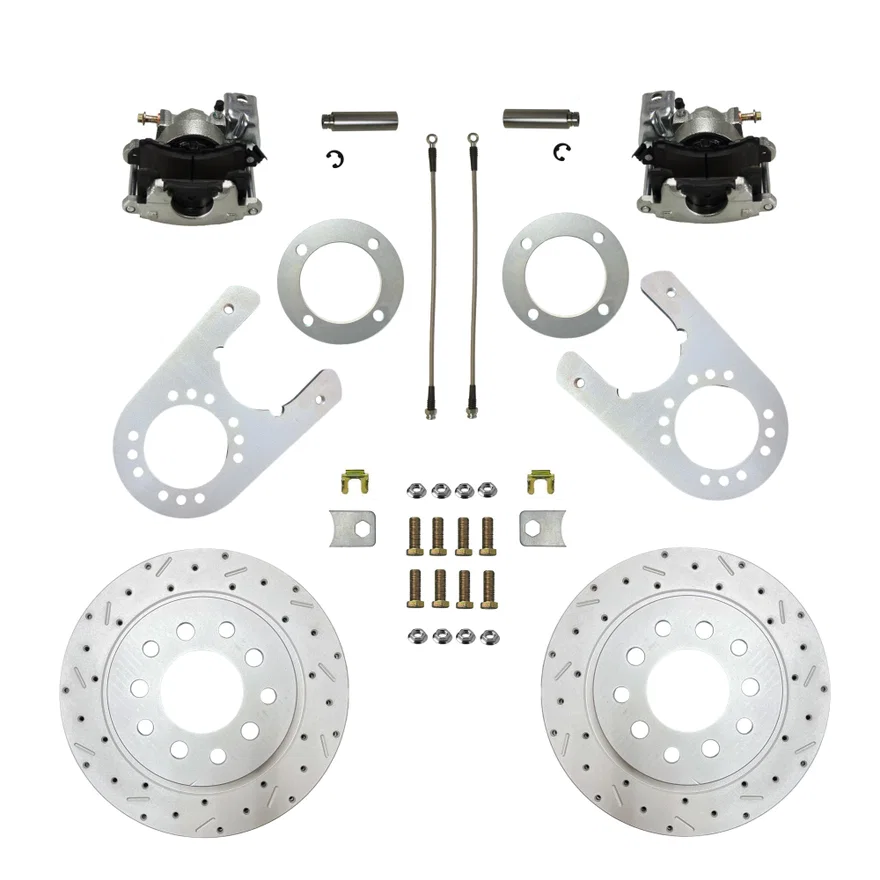 Leed Brakes RC6004X, Rear Disc Brake Kit  with Drilled Rotors and Zinc Plated Calipers