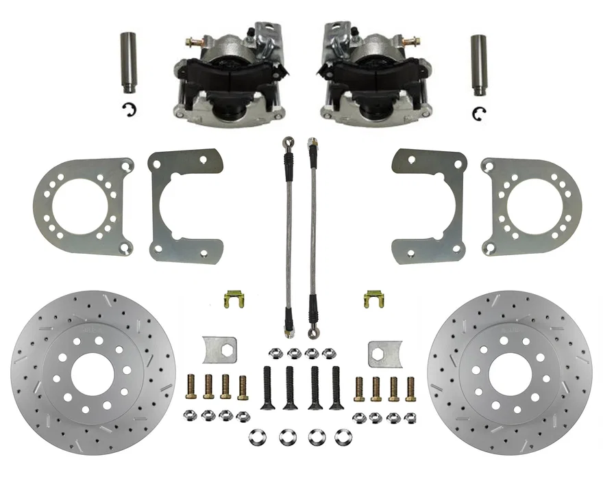 Leed Brakes RC6002X, Rear Disc Brake Kit  with Drilled Rotors and Zinc Plated Calipers