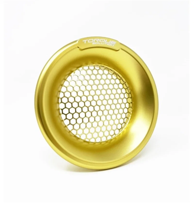 Torque Solution TS-VS-740-GD, Billet Turbo Velocity Stack Shield For 4in Inlet - Gold