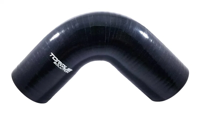 Torque Solution TS-CPLR-90D25BK, 90 Degree Silicone Elbow: 2.5 inch Black Universal