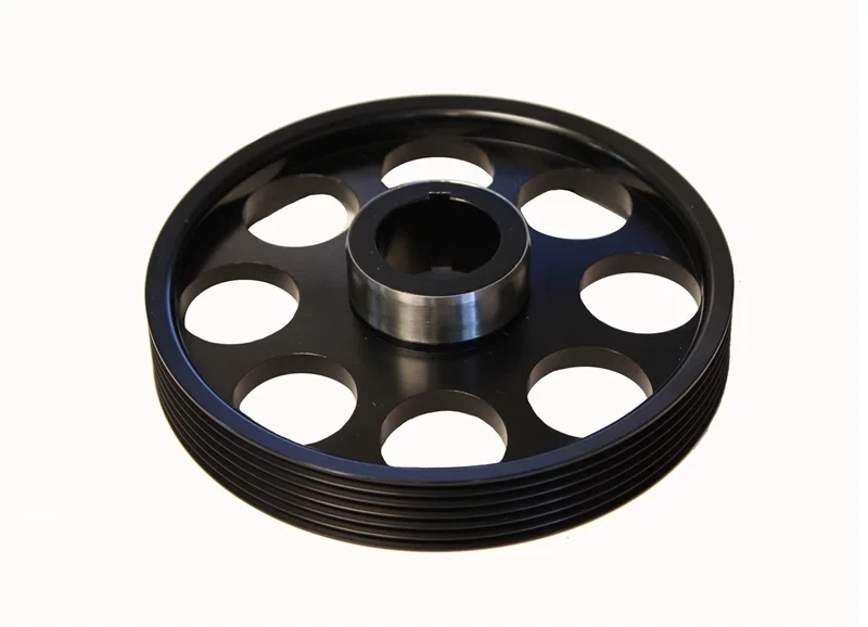 Torque Solution TS-GEN-005B, Lightweight Crank Pulley (Black): Hyundai Genesis Coupe 3.8 2010+