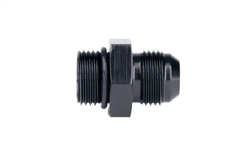 Torque Solution TS-FTG-6SC6F, Adapter Fitting -6AN Straight Cut ORB to -6AN Flare