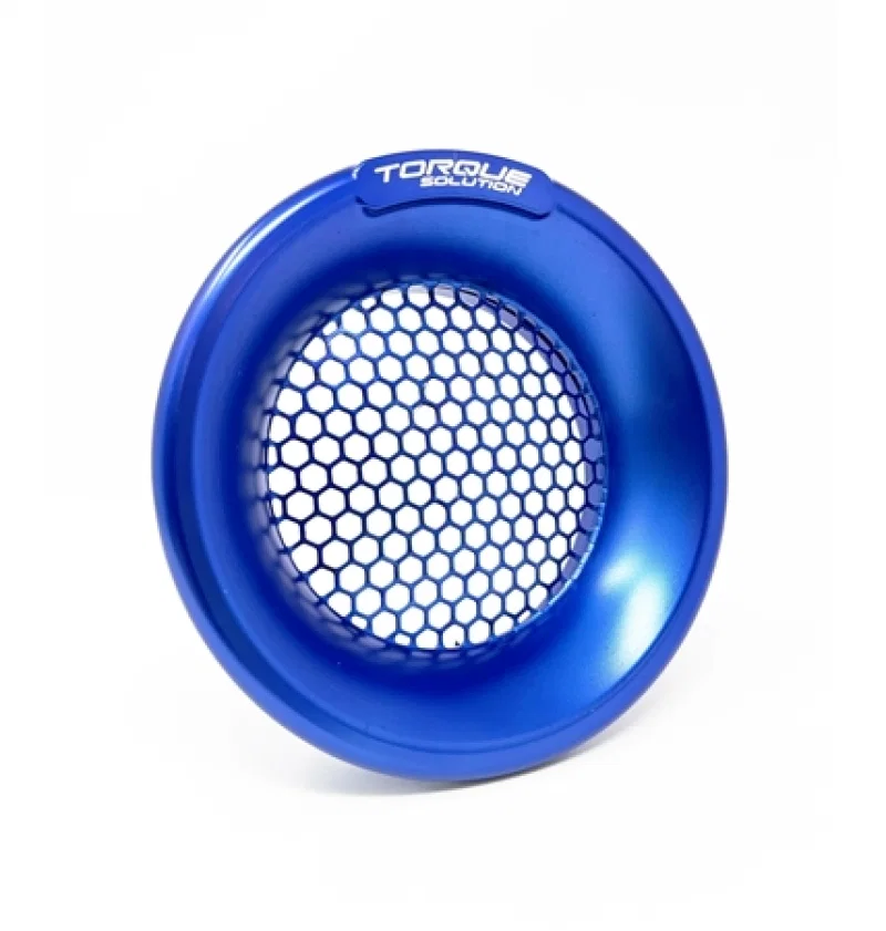 Torque Solution TS-VS-740-BU, Billet Turbo Velocity Stack Shield For 4in Inlet - Blue