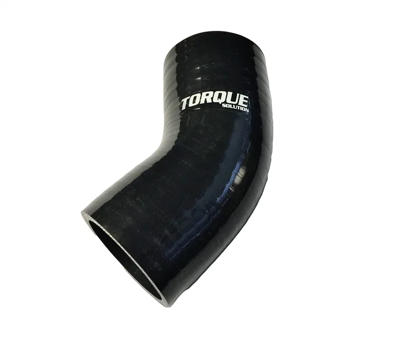 Torque Solution TS-CPLR-45D25BK, 45 Degree Silicone Elbow: 2.5 inch Black Universal