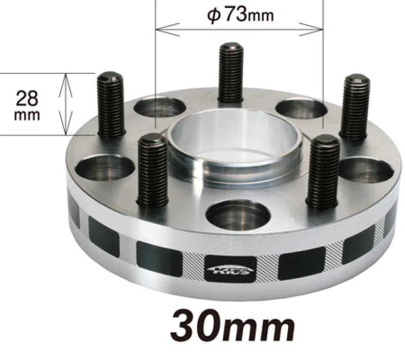 Project Kics W5330W3WTS, 30mm Thick 12x1.25 5x139.7 4WD Wide Tread Spacers