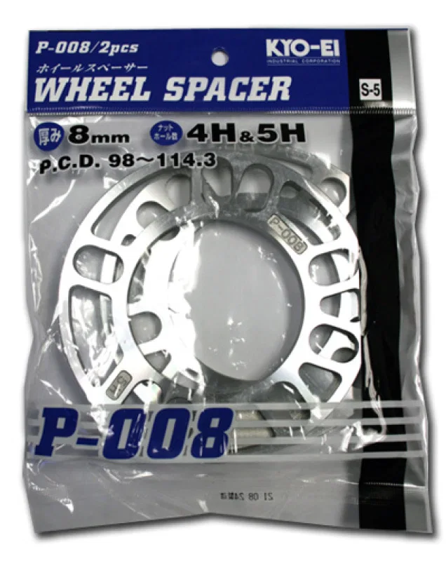 Project Kics W008UP, 8MM Universal Spacers (2 Pk)
