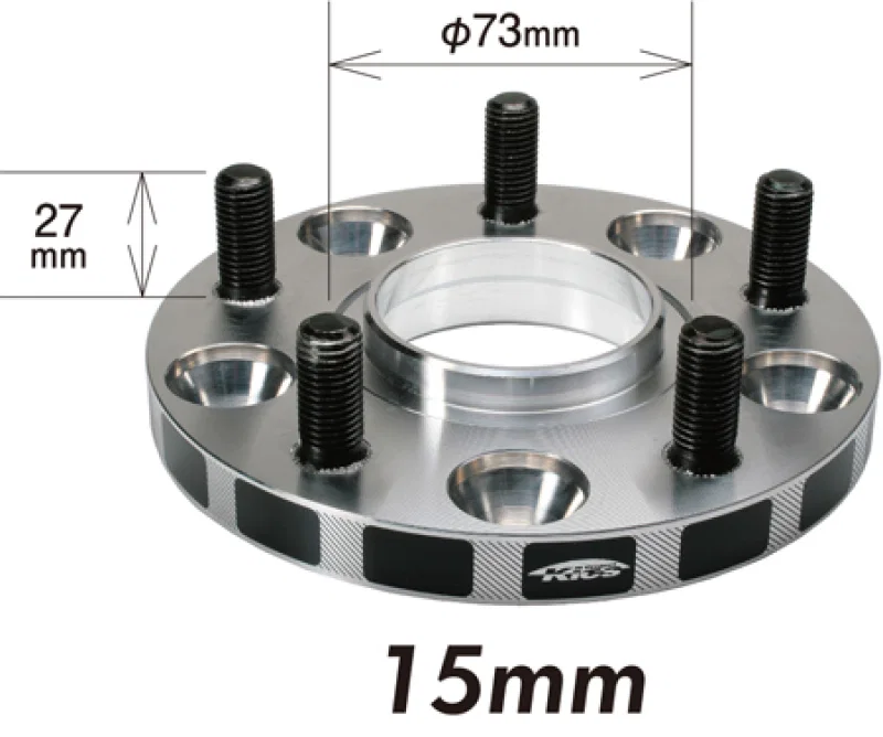 Project Kics W5115W356, 12X1.25 HUB56MM 5x114.3 Wide Tread Spacers - 15MM