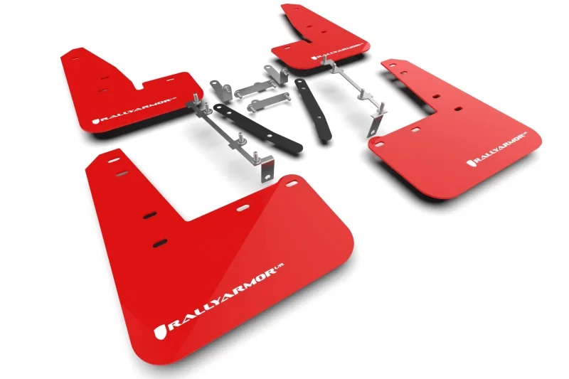 Rally Armor MF89-UR-RD-WH, 23-26 Toyota GR Corolla Red UR Mud Flap w/White Logo