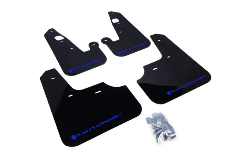 Rally Armor MF8-UR-BLK/BL, 07-17 Mitsubishi Lancer Black UR Mud Flap w/ Blue Logo