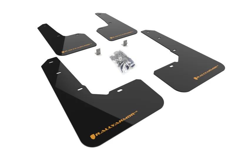 Rally Armor MF76-UR-BLK/WOR, 22-25 Subaru Outback Wilderness Black Mud Flap Wild Orange Logo
