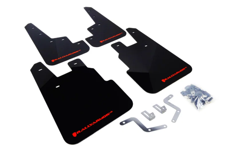 Rally Armor MF28-UR-BLK/RD, 14-18 Subaru Forester Black Mud Flap w/ Red Logo