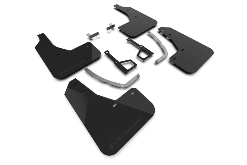 Rally Armor MF127-UR-BLK-MBK, 25-26 Hyundai Ioniq 5 XRT Black Mud Flap Metallic Black Logo