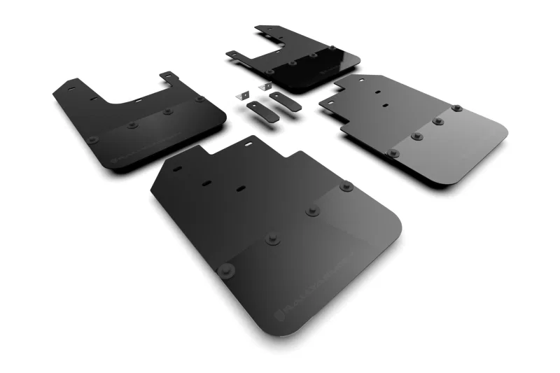 Rally Armor MF94-BLK-MBK, 16-23 Toyota Tacoma Gen 3 Black Mud Flap w/Metallic Black Logo