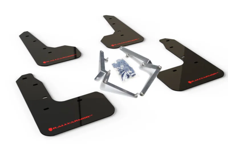 Rally Armor MF51-UR-BLK/RD, 17-19 Honda Civic Sport/Sport Touring Black UR Mud Flap w/Red Logo