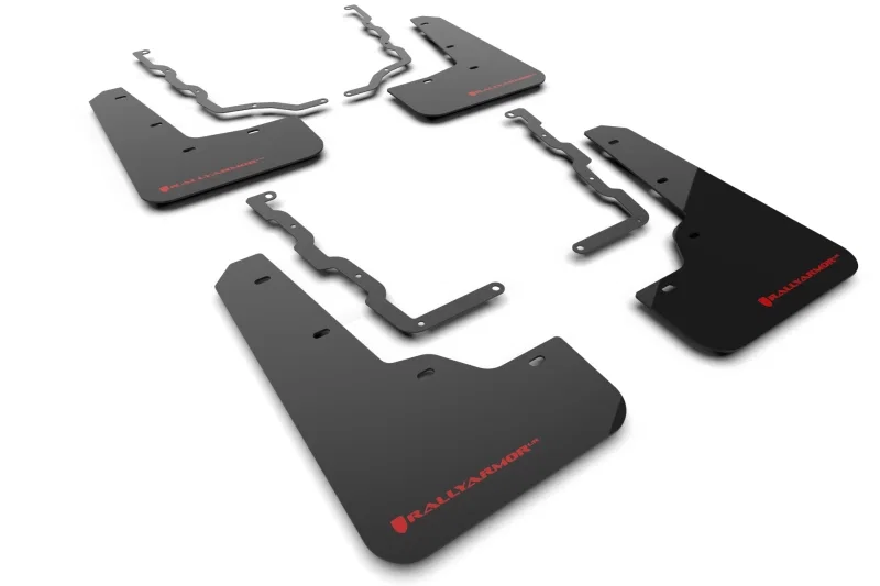 Rally Armor MF86-UR-BLK-RD, 20-25 Ford Puma ST Black Mud Flap w/Red Logo