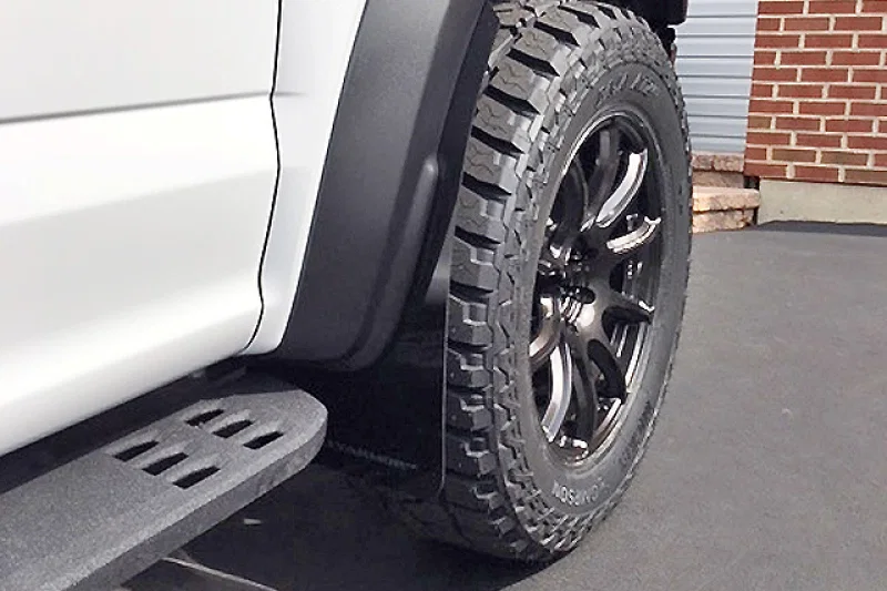 Rally Armor MF53-UR-BLK/DGRY, 17-20 Ford F-150 Raptor Gen 2 Black UR Mud Flap w/Dark Grey Logo