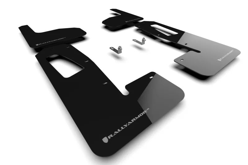 Rally Armor MF18-UR-BLK/DGRY, 22-25 Rivian R1T Black UR Mud Flap w/Dark Grey Logo