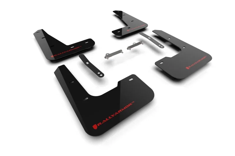 Rally Armor MF120-UR-BLK-RD, 24-26 Hyundai Elantra N/N Line Black Mud Flap w/Red Logo