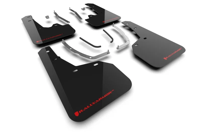 Rally Armor MF125-UR-BLK-RD, 25-26 Hyundai Tucson ICE XRT Black UR Mud Flap - Red Logo
