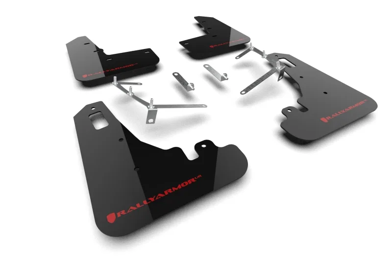 Rally Armor MF99-UR-BLK-RD, 22-26 Subaru BRZ / Toyota GR86 Black UR Mud Flap w/Red Logo