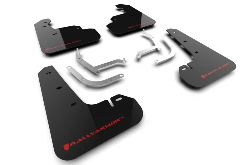 Rally Armor MF105-UR-BLK-RD, 24-26 Subaru Impreza Black UR Mud Flap w/ Red Logo