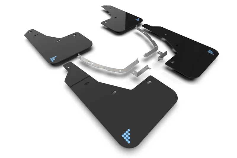 Rally Armor MF137-BAT-BLK-PBL, 25-26 Hyundai Ioniq 5 PE Blk Mud Flap w/Light Blue Battery Logo