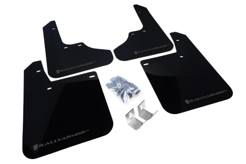 Rally Armor MF2-UR-BLK/GRY, 93-01 Subaru Impreza RS Black UR Mud Flap w/ Grey Logo