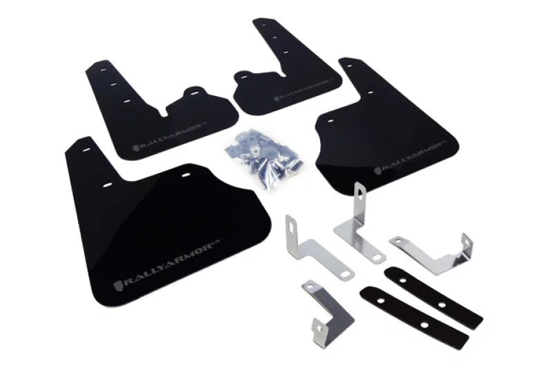 Rally Armor MF22-UR-BLK/GRY, 12-16 Subaru Impreza 4D/5D Black UR Mud Flap w/Grey Logo