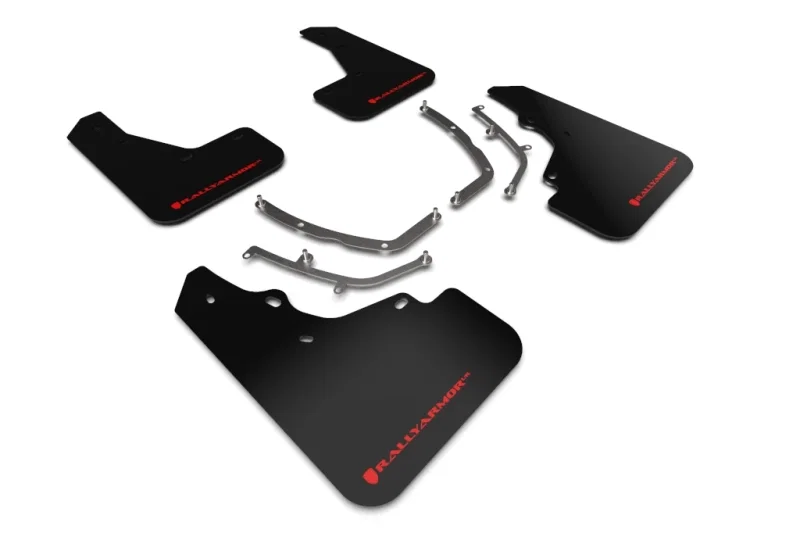 Rally Armor MF61-UR-BLK/RD, 19-26 Mazda3 Hatchback Black UR Mud Flap w/Red Logo for Mazda 3