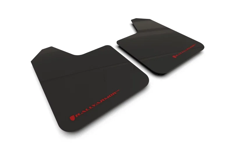 Rally Armor MF12-UR-BLK-RD-LRT, Universal UR Black Mud Flap Red Logo - Pair