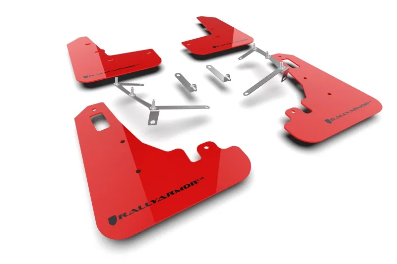 Rally Armor MF99-UR-RD-BLK, 22-26 Subaru BRZ / Toyota GR86 Red UR Mud Flap w/Black Logo