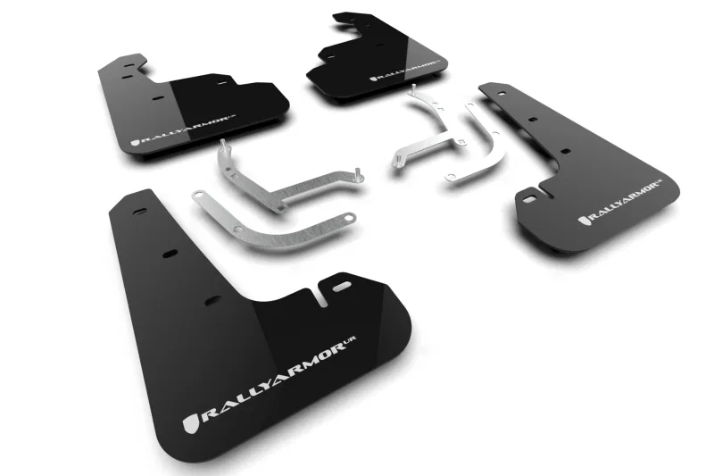 Rally Armor MF105-UR-BLK-WH, 24-26 Subaru Impreza Black UR Mud Flap w/ White Logo