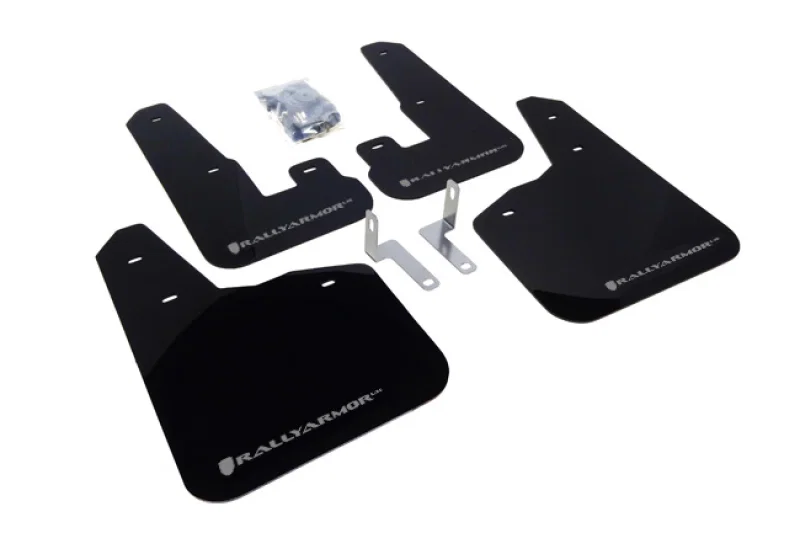 Rally Armor MF14-UR-BLK/SIL, 10-14 Subaru Legacy Black UR Mud Flap w/ Silver Logo