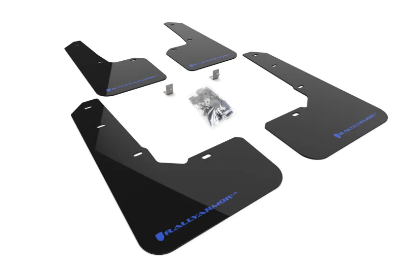 Rally Armor MF76-UR-BLK/BL, 22-25 Subaru Outback Wilderness Black Mud Flap Blue Logo