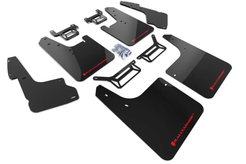 Rally Armor MF48-UR-BLK/RD, 12-24 Toyota 4Runner Black UR Mud Flap w/Red Logo