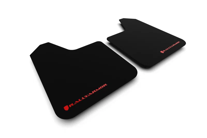 Rally Armor MF12-BAS-RD-LRT, Universal Basic Mud Flap w/ Red Logo - Pair
