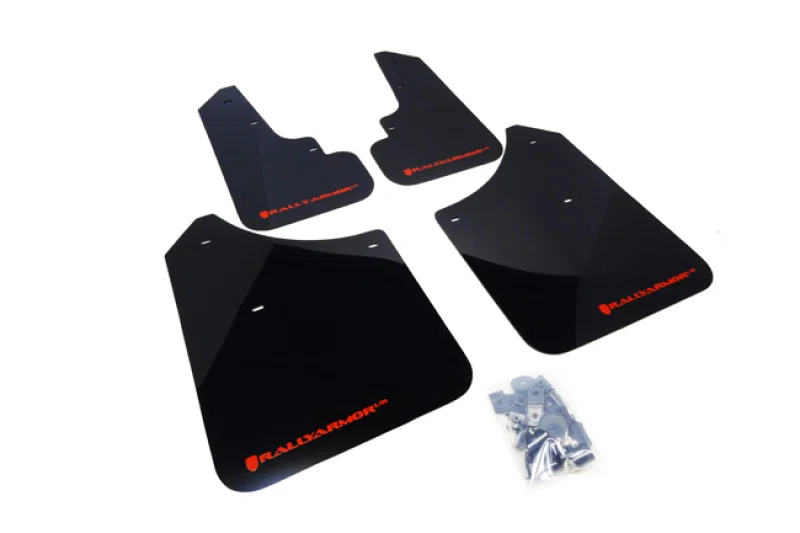 Rally Armor MF5-UR-BLK/RD, 03-08 Subaru Forester Black UR Mud Flap w/ Red Logo
