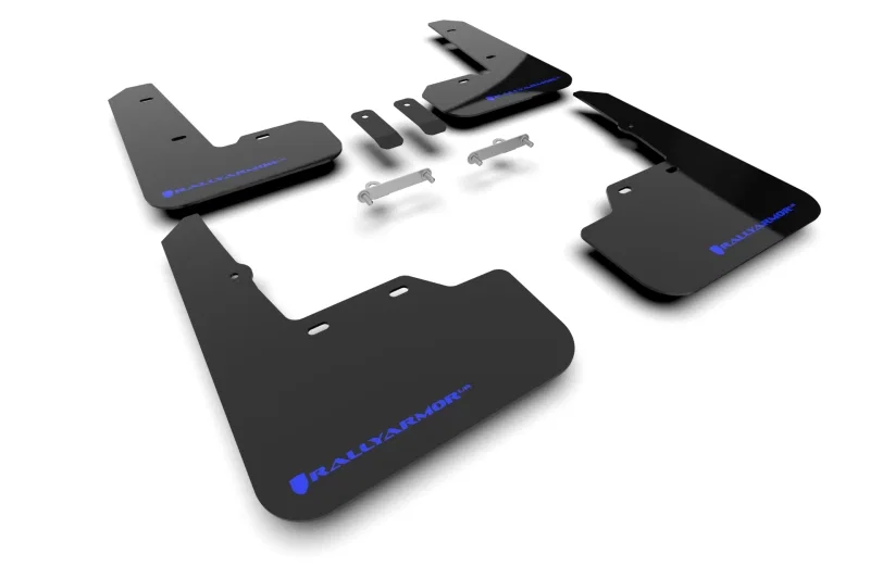 Rally Armor MF92-UR-BLK/BL, 22-26 Subaru WRX Black UR Mud Flap w/Blue Logo