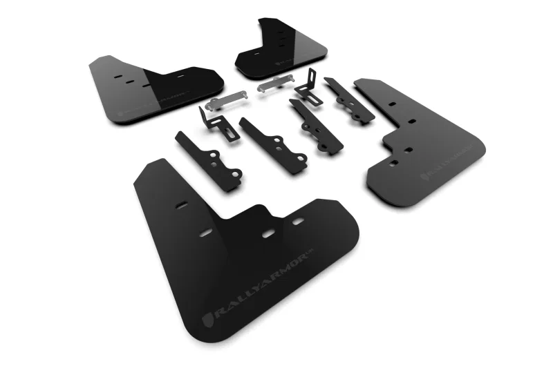 Rally Armor MF111-UR-BLK-DGRY, 25-26 Kia K4 Sedan Black Mud Flap Dark Grey Logo