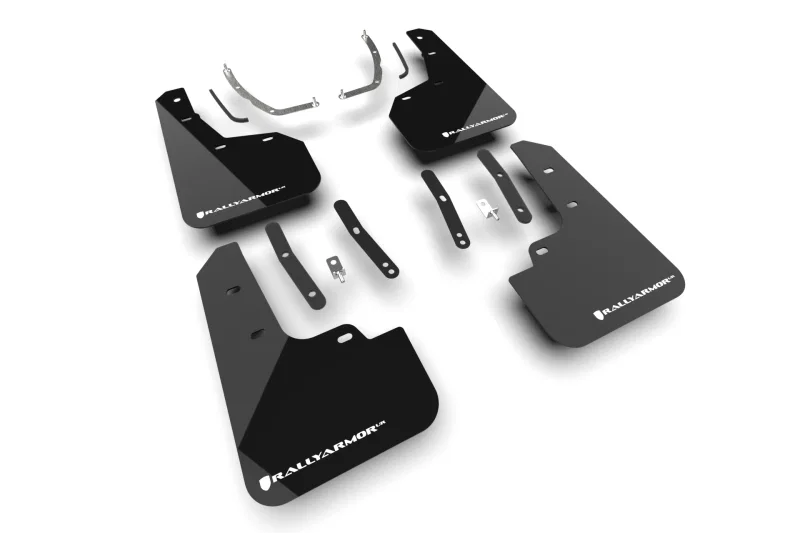 Rally Armor MF135-UR-BLK-WH, 25-26 Hyundai Tucson (Excl. ICE & XRT) Black UR Mud Flap w/ White Logo
