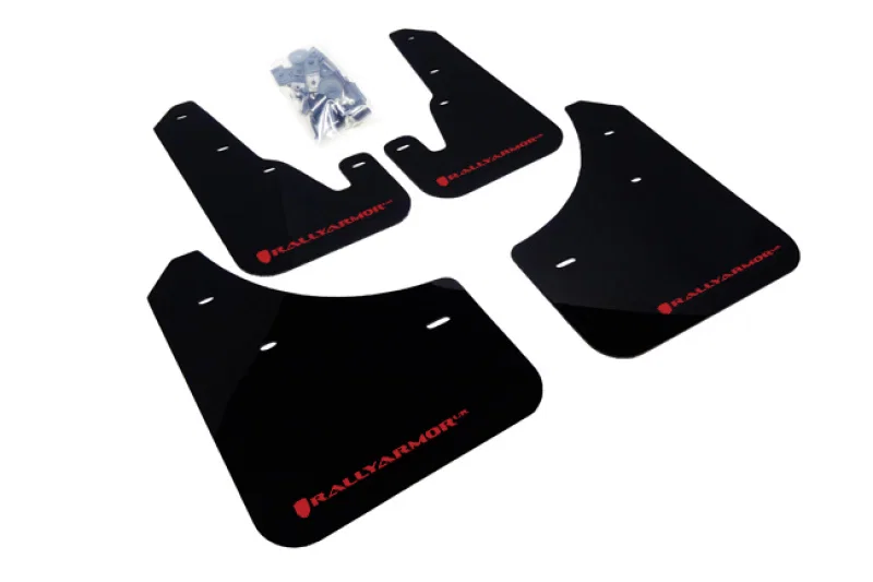 Rally Armor MF9-UR-BLK/RD, 04-09 Mazda3/Speed3 Black UR Mud Flap w/ Red Logo for Mazda 3