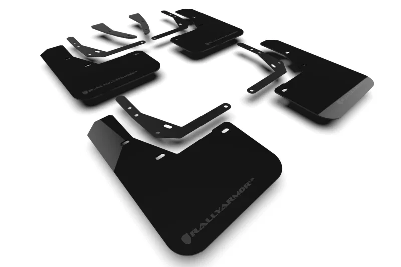 Rally Armor MF113-UR-BLK-GRY, 24-26 Hyundai Kona/Kona EV Black UR Mud Flap w/Grey Logo